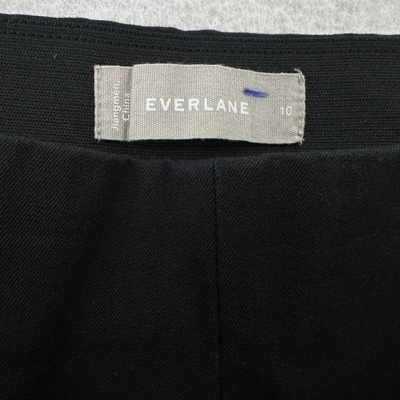 Everlane Pants Womens Size 10 Black Side Zip‎ Elastic Waist Ankle Trouser - Picture 8 of 13